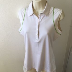 Nike Golf Dri Fit Collared Top White Small